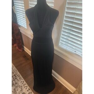 Robe De Soirée Bebe Femme - Noire - Taille 4 - Col Haltère - Sans Manches - Neuve
